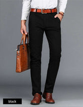 Cotton Casual Pants Stretch Male Trouser Long Straight PantsMen's Cotton Casual Pants  Stretch Male Trouser Long Straight Pants